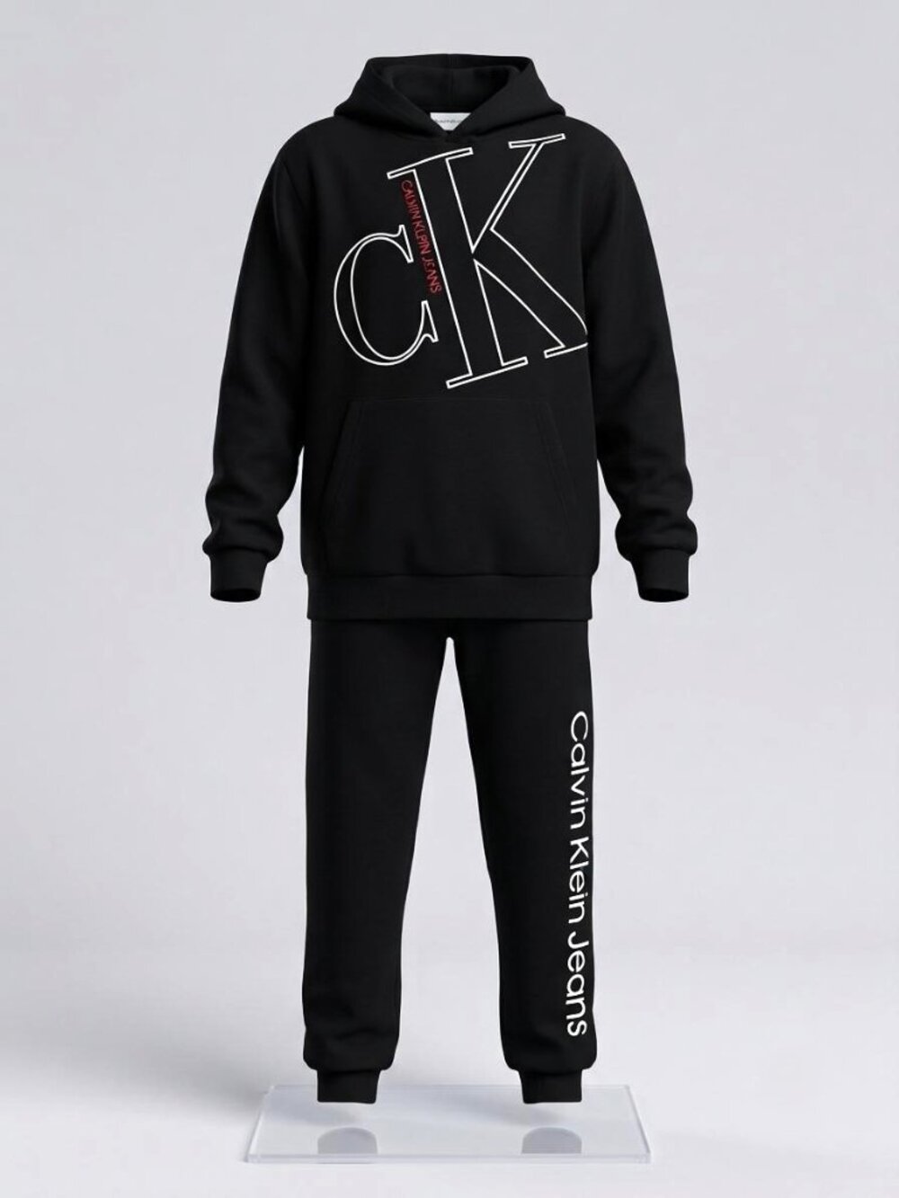 Boys Calvin Klein Jeans 2-Piece Hoodie & Sweatpants Tracksuit Set Size L (14/16)